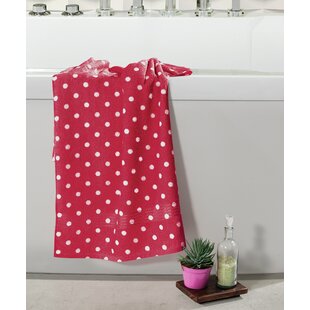 purple polka dot bath towels